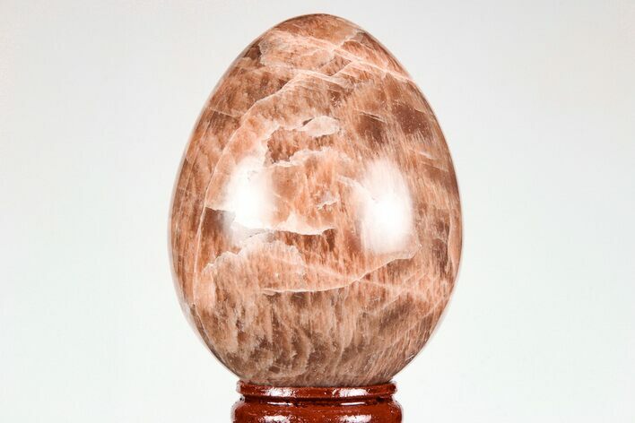 Polished Peach Moonstone Egg - Madagascar #182430